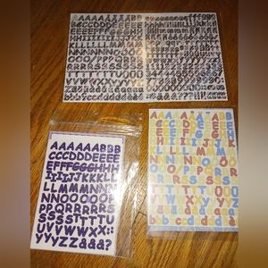 3 NEW Creative Memories letters and numbers sticker packs